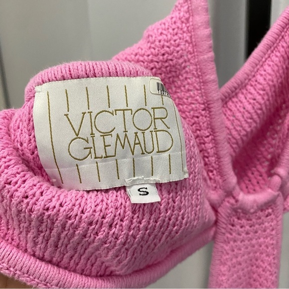 Victor Glemaud Crochet-knit Cutout Midi Dress in Pink Women’s Resortwear Small - Picture 4 of 8